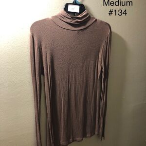 Brown, long sleeve turtleneck